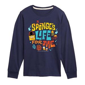 Футболка с длинным рукавом Sponge's Life for Me The Spongebob Movie: Search for Squarepants Nickelodeon, Navy