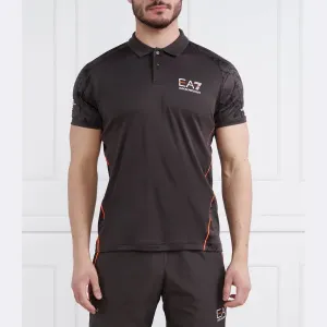 Рубашка поло стандартного кроя Ea7, черный