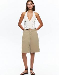 Шорты-бермуды Pull&Bear цвета охры