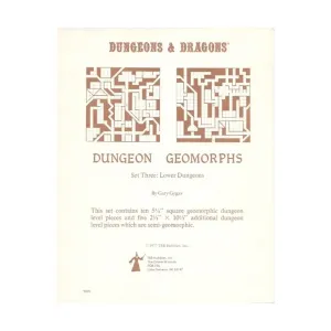 Набор геоморфов подземелий № 3 — Нижние подземелья (3-е издание, логотип волшебника), Basic Dungeons & Dragons (Original Edition) - Sourcebooks & Accessories