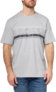 Мужская футболка BOSS с большим логотипом и культовым принтом, Glossy Asphalt