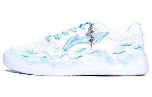 Li-Ning Li Ning Sycee Cushioning Abrasion Resistant Lightweight Low top Skateboard Shoes Unisex White Blue