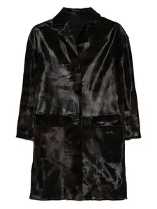 Шуба из овчины на пуговицах Salvatore Santoro, черный