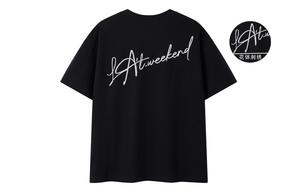 Футболка унисекс LA'T.WEEKEND, белая (черный текст)