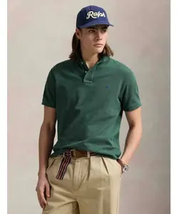 Футболка поло Slim fit Polo Ralph Lauren, зеленый