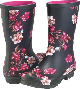 Женские дождевые сапоги до середины голени Galleria Galleria Enterprises, Black-Botanical