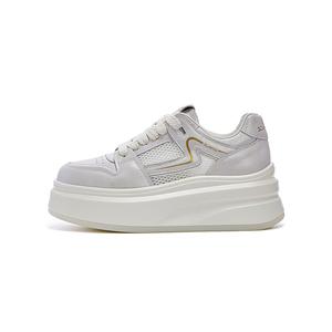 ST&SAT Водонепроницаемые женские скейтерские кеды низкие белые, цвет White