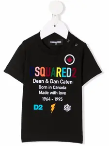 Футболка с логотипом DSQUARED2 KIDS, черный