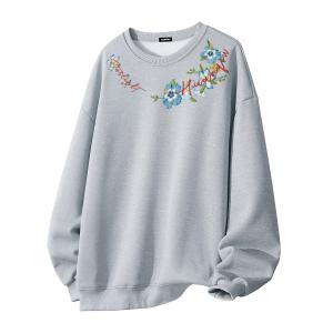 Свитшот Unisex Crew Neck Moderate Heavyweight HUANQIU, светло-серый