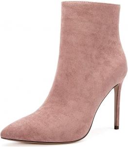 Женские ботильоны Castamere на высоком каблуке с острым носком, без застежки, с пряжкой, на шпильке 10 см, Suede Pink