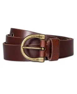 Женский ремень с пряжкой "Подкова" Frye, коричневый/бежевый