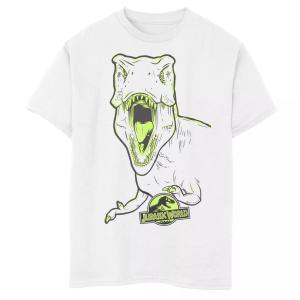 Футболка с неоновым рисунком тираннозавра «Мир Юрского периода» для мальчиков 8–20 лет Jurassic Park