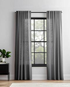 Штора HOOMstyle Halbtransparant Ivy Kräuselband, серый - полиэстер - 140 x 270 x 1 см