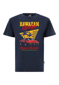 Рубашка Oldskull Wrldvibe Aloha Legend, темно-синий/светло-синий