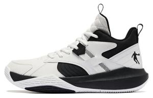 Баскетбольные кроссовки мужские среднего размера черные/белые Qiaodan