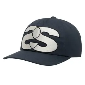 Stussy Низкопрофильная бейсболка с большим козырьком, Navy Blue