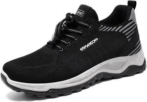 Мужские кроссовки для ходьбы - удобные повседневные кроссовки для всего дня, легкие дышащие спортивные кроссовки с поддержкой, подходящие для фитнеса Qacksv, черный