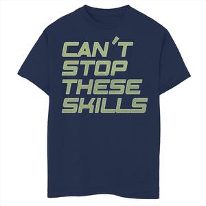 Футболка с типографским рисунком для мальчиков 8–20 лет «Пятое солнце не может остановить эти навыки» Fifth Sun, темно-синий