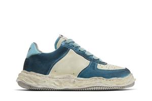 Кроссовки Maison Mihara Yasuhiro Wayne OG Sole Distressed Leather Low Blue White, синий