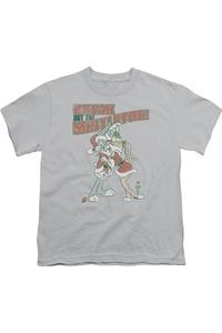 Футболка с коротким рукавом Looney Tunes "Омела" для детей Gildan, серебряный