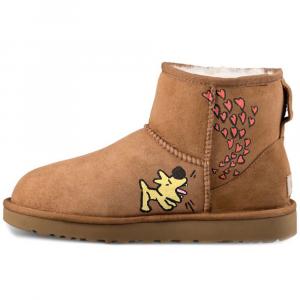 Ботинки зимние UGG женские, каштановый