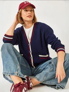 Вязаный кардиган Bianco Lucci, темно-синий