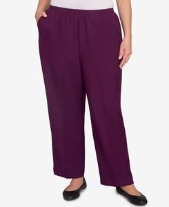 Классические брюки средней длины из полиэстера большого размера "Аккорд" Alfred Dunner, Amthyst