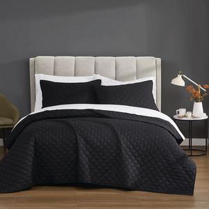 Комплект одеял из твердого перкаля Cannon с накладками, черный