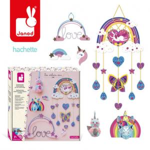 Janod, Multi - креативный набор из 9 радужных украшений