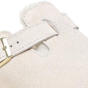Узкие туфли Boston на овчине - женские Birkenstock, цвет Antique White/Antique White Suede Shearling