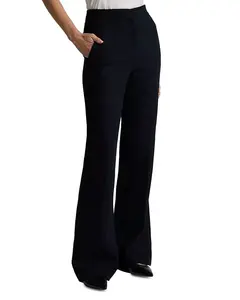 Расклешенные брюки в клетку в тон ткани St. John, синий