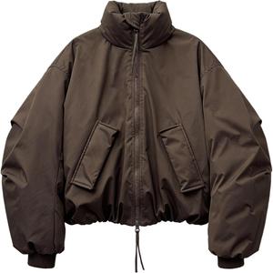 Пуховик Unisex X1617, coffee puffer jacket
