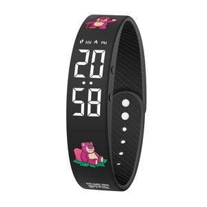 Disney Часы Strawberry Bear Series Smart Movement Silicone Strap Watch Unisex Black Dial