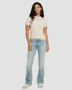 Женские расклешенные джинсы Bootcut Tailorless со средней посадкой 7 For all mankind, голубой