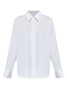 Хлопковая рубашка с вышитым логотипом Givenchy, белый