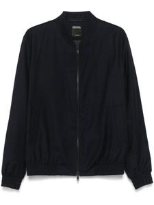Шерстяной бомбер Zegna, синий