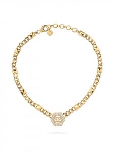 Колье с подвеской из золота - (Д)45 см Philipp Plein, золотой