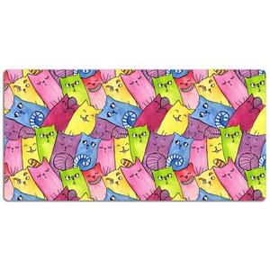 Настольный коврик Tulup Glückliche Katzen, 120x60x1 см, зеленый