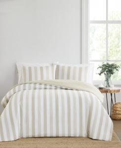 Комплект постельного белья aiden stripe, 3 предмета, размер king. Truly Soft, Beige/White