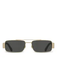 Солнцезащитные очки в прямоугольной оправе Moschino, золотистый