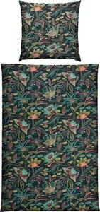 Постельное белье оливковое 1x 155x220 см + 1x 80x80 см REDBEST