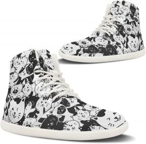 Pugasmiru Женские зимние походные ботинки с широким носком, теплые снежные ботинки, босоногие ботинки, противоскользящие ботильоны с белой подошвой