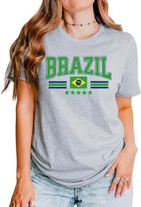 Футболка Brazil Soccer | Vintage Brasil Five Star Champions Tee
