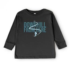 Футболка с длинным рукавом Downhill from here для юниоров The Juniper Shop, Black