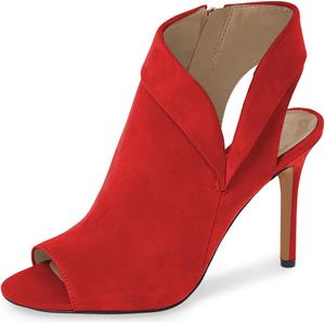 Женские ботильоны YDN с открытым носком, на высоком каблуке-стилете, укороченные, с вырезами, ремешком на пятке и боковыми молниями, для повседневной ходьбы, Rot