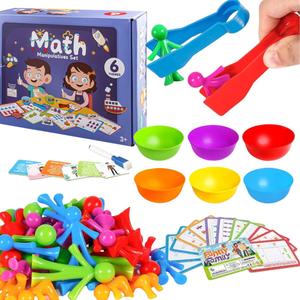 Образовательный набор для обучения счету фигурок Монтессори, карточек, аркадной игры Inna marka