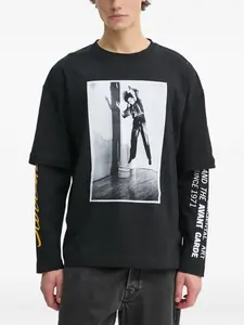 Футболка с длинными рукавами и графическим принтом Études Studio, черный