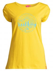 Salzhaut Футболка 'BIIKE - CAMPER' в желтом цвете