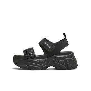 Teenmix Сандалии женские с одним ремешком, черные