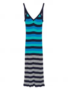 Длинное платье в полоску Sonia Rykiel, синий